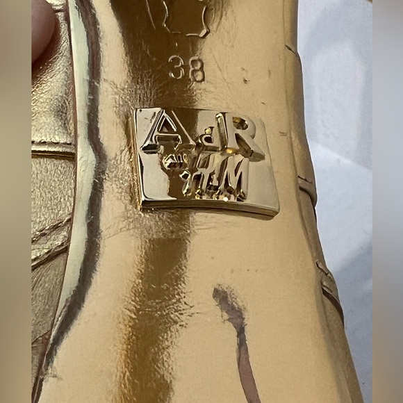 ANNA DELLO RUSSO X H&M Gold Platform Stiletto Heels ✨ - Picture 9 of 13